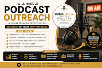 do podcast outreach and book you on relevant podcast shows