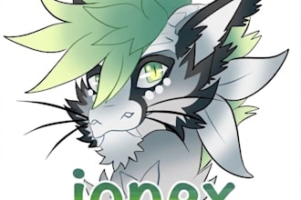 draw a custom furry badge for your fursona, icon or pfp