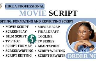 write, edit, format screenplay stageplay TV series, screenwriting in final draft