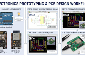 pcb design circuit schematic pcb layout prototyping kicad arduino esp8266 esp32