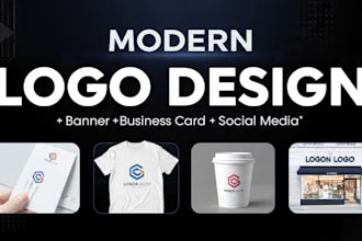 design modern minimalist logo for your brand business