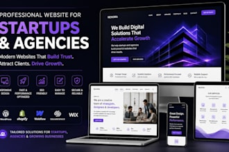 create a professional website for startups and agencies