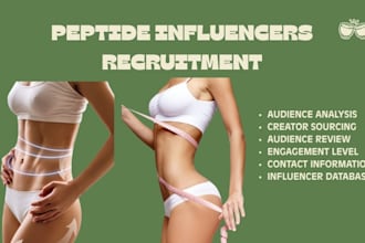 find and recruit glp 1 peptide and wellness influencers