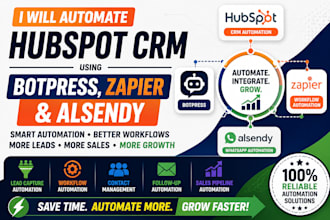 automate hubspot CRM using botpress zapier and alsendy