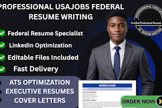 write a professional usajobs federal resume and ats resume