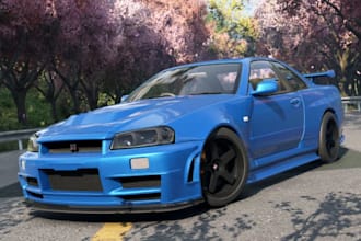 mod 3d sport car for assetto corsa,wide bodykits,car interior model,lods,physics