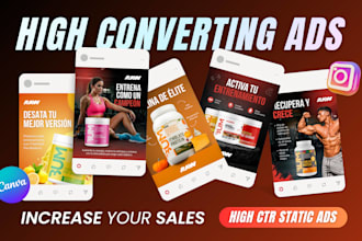 design high converting ad creative and static advertisement