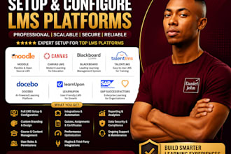 setup lms platforms like moodle, canvas, blackboard, talentlms, docebo  learnupo