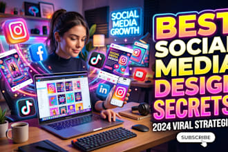 do some social media design youtube thumbnail