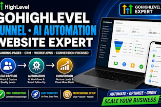 go high level, gohighlevel funnel landing page ai automation and website