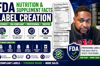 create fda compliant nutrition facts and supplement facts labels