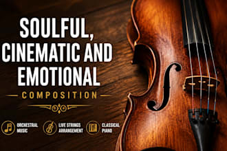 arrange and compose orchestra live string quartet, cello, classical piece piano