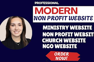 design non profit website for your charity ngo org and ministry church website