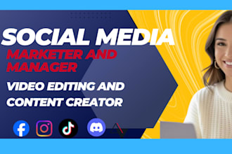 be your social media marketing manager and content creator to increase sales