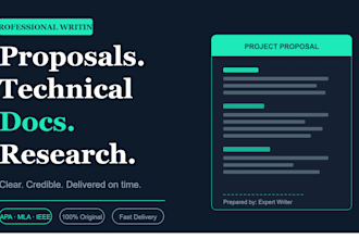 write professional proposals, technical documents, and research projects