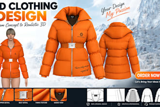 professional 3d design, pattern making, and tech packs