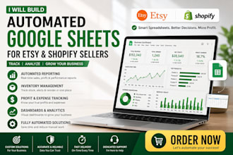 build automated google sheets for etsy and shopify sellers