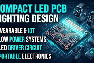 design compact led lightening pcb for iot ,wearable and portable system