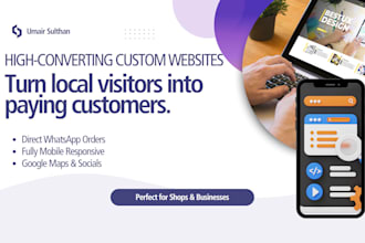 design a high converting landing page for your shop or business