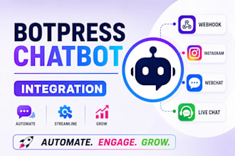 build botpress webchat live chat instagram chatbot and webhook automation