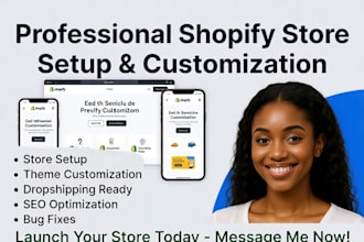 build shopify store setup dropshipping redesign customization