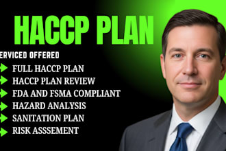 create audit ready haccp plan for sushi, frozen berries, food truck, seafoods