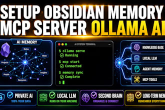 setup obsidian second brain mcp server and ollama  local ai