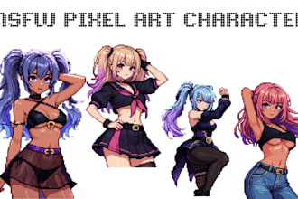 create nsfw pixel art nsfw pixel character 128 bit nsfw art pixel animation