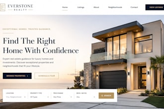 design wix real estate website realtor property listing website idx integration