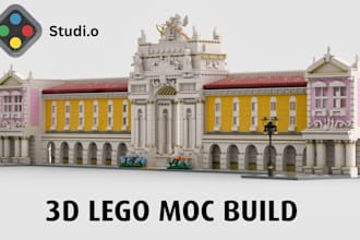 do custom 3d lego model lego moc lego technic set bricklink studio partlist pdf