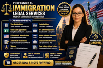 draft immigration letters, asylum statements, visa petitions, and waivers