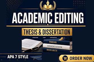 edit phd thesis dissertation or research academic paper with apa 7 formatting