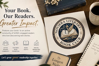 promote your book to readers through novirra literary book club