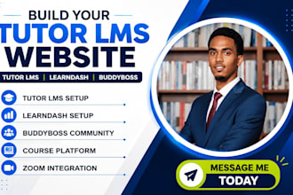 build tutor lms course website with buddyboss and zoom