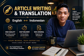 write articles and translate text