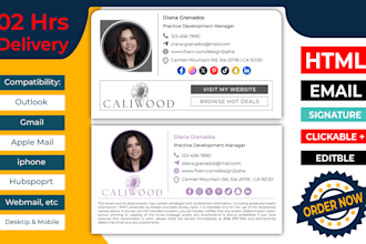 design HTML clickable email signatures