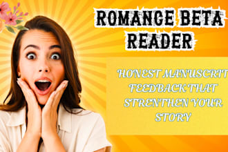 be your romance beta reader and romantasy beta reader with critique