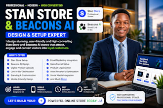setup stan store beacons product uploading store marketing for passive income