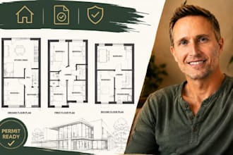hmo conversion floor plans, autocad permit drawings, building regulations