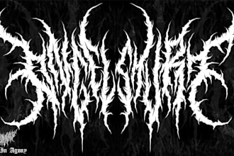 create black, slam, or death metal logo for your band