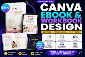 canva ebook design canva ebook canva workbook ebook redesign kdp journal design