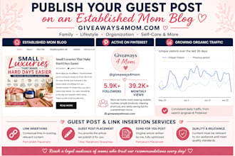 publish your guest post or link on my mom lifestyle blog