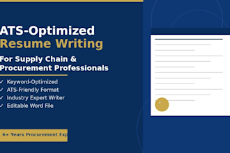 write an ats optimized resume and CV for supply chain procurement professionals