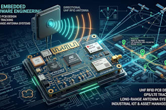 design uhf rfid pcb, gps tracking device and long range antenna