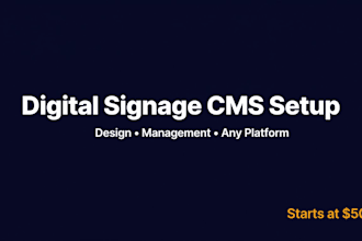 manage and design your digital signage with any cms