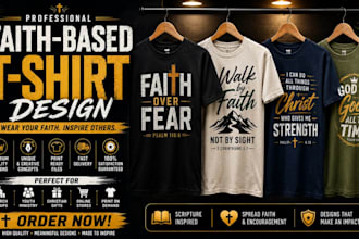 design christian faith based t shirt designs for pod and apparel brands