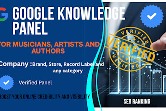build google knowledge graph and knowledge panel for musicians and authors