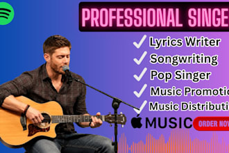 be your professional male songwriter, male vocalist, edm singer, pop singer