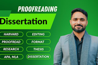 proofread, edit and format your thesis and dissertation apa mla