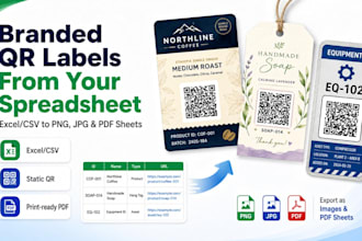 create branded qr code labels from your spreadsheet
